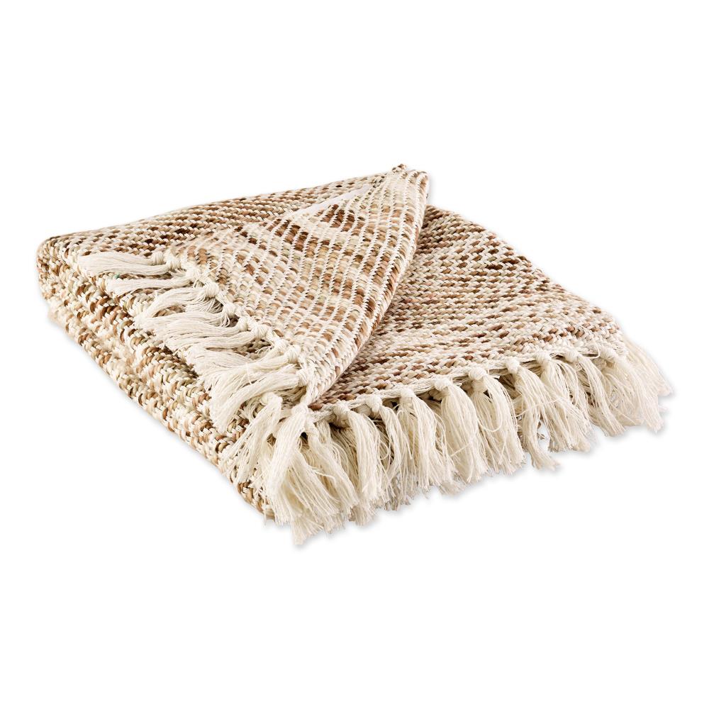 DII Natural 50-in x 60-in Blend Throw Cotton in Brown | CAMZ11811