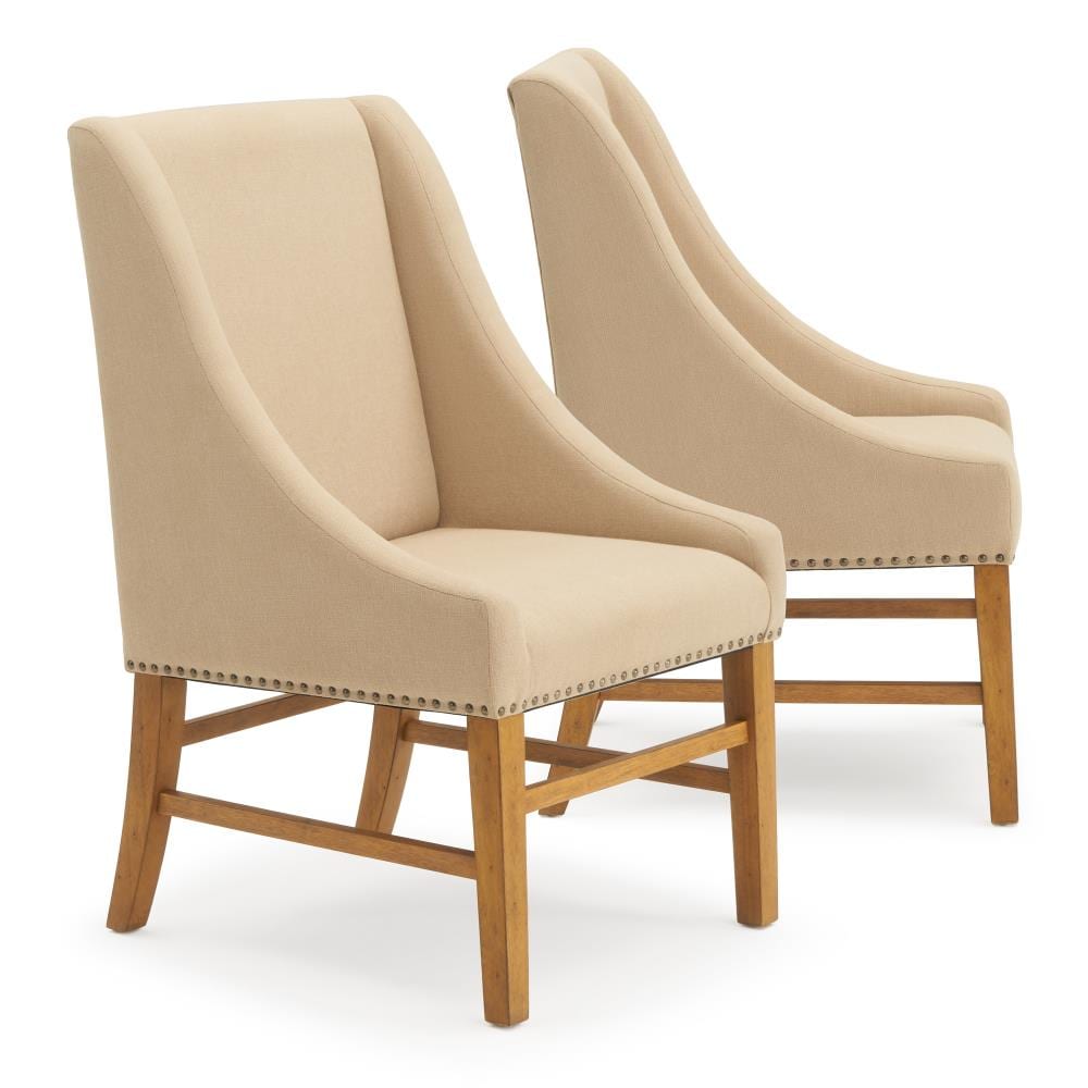 RST Brands Set of 2 Bella Dining Chairs include Two Dining Chairs Traditional Polyester/Polyester Blend Upholstered Dining Side Chair (Wood Frame)