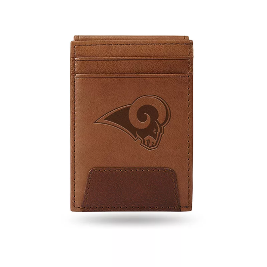 Los Angeles Rams Embossed Slim Leather Wallet, Multicolor