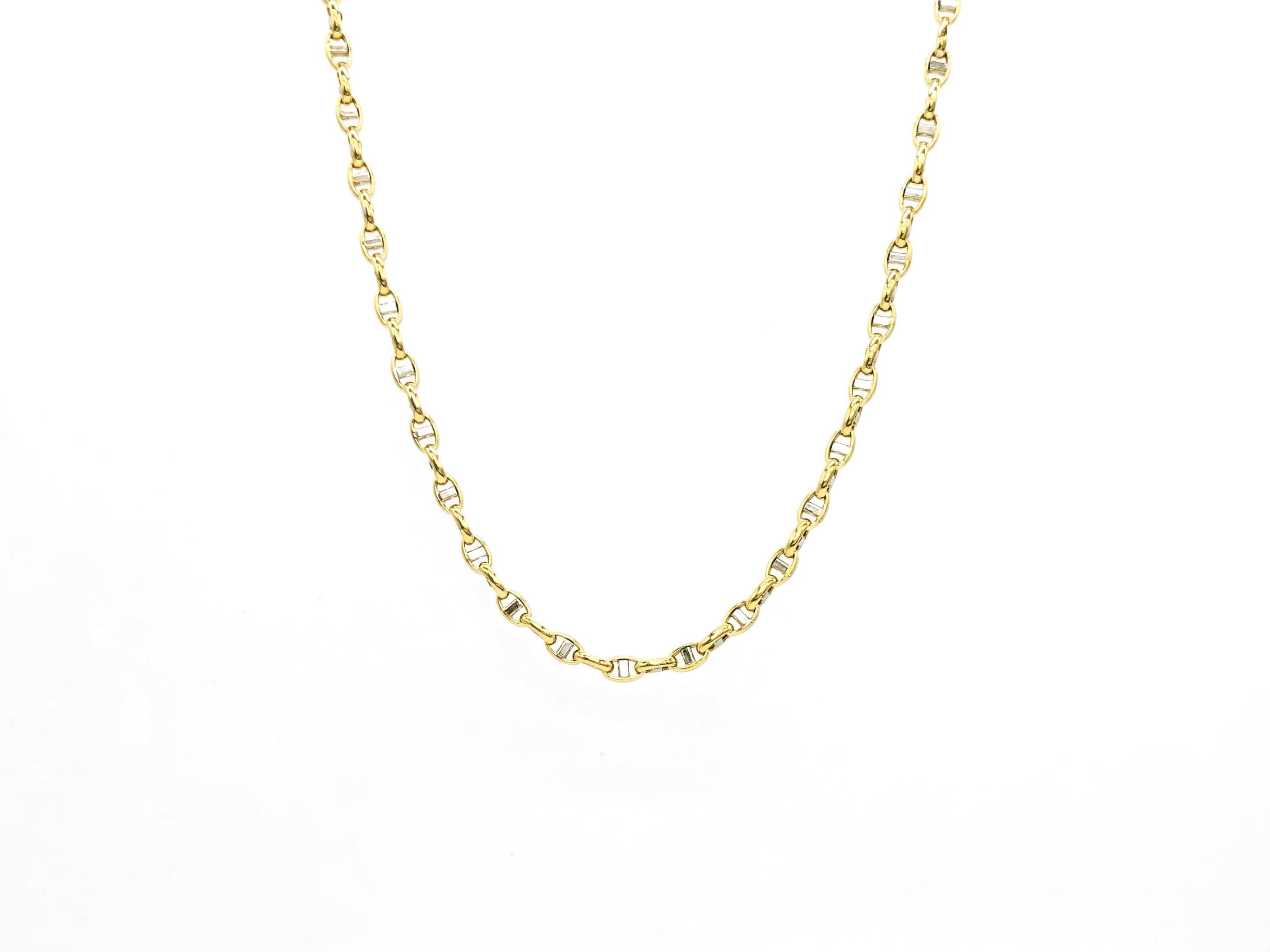 18K Gold Chain For Women & Men Mariner Link Handmade Women's Men's Made in Italy