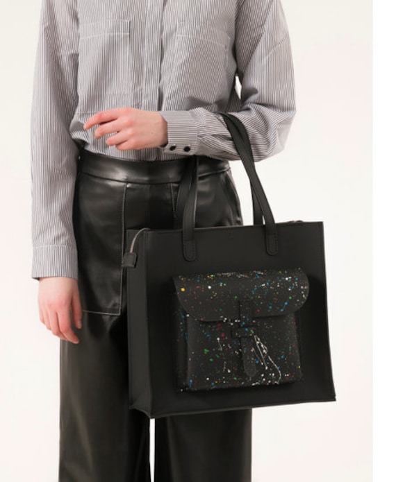 Women's Leather Tote Bag- Leather Work Bag For Women - Laptop