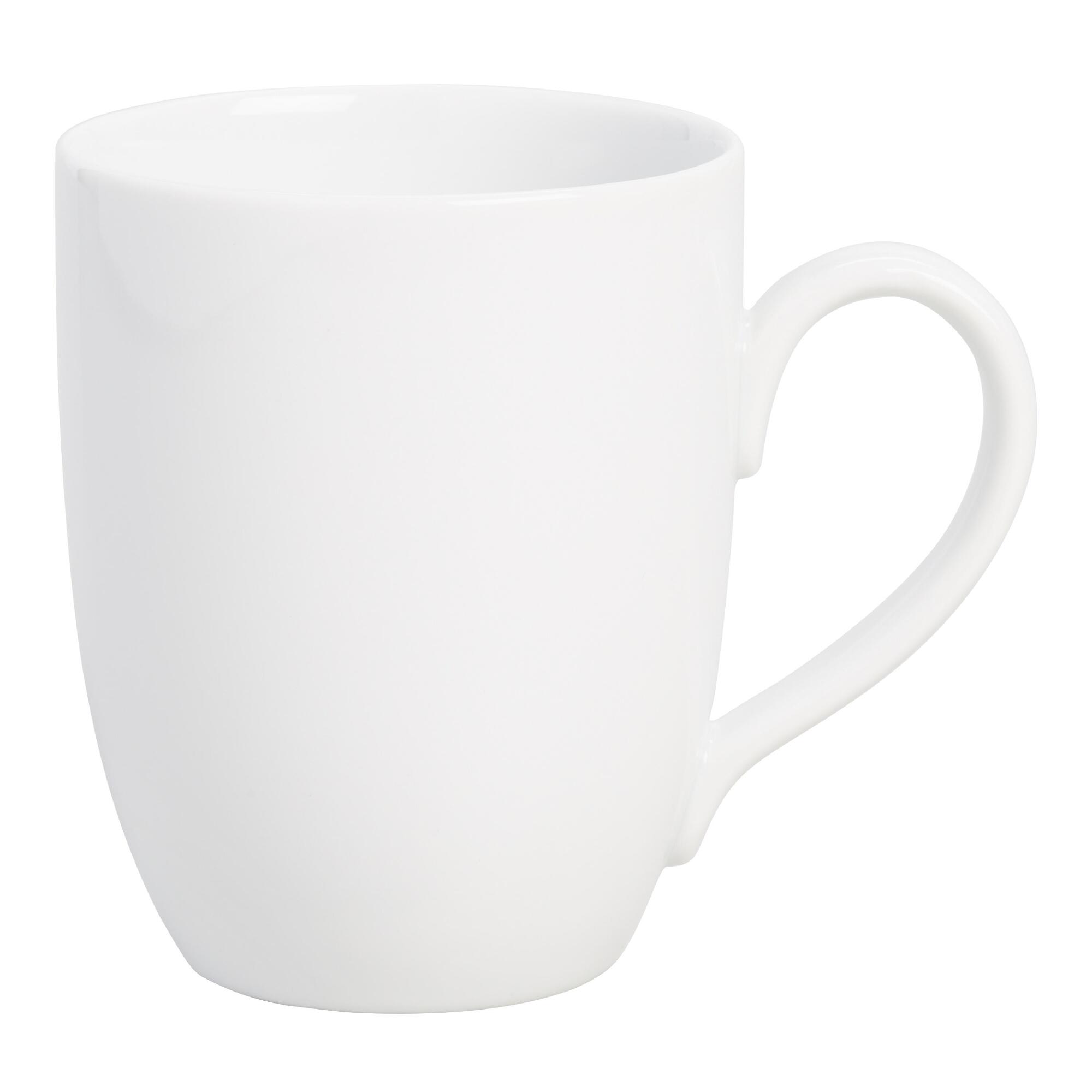 White Porcelain Coupe Mugs Set Of 4 by World Market