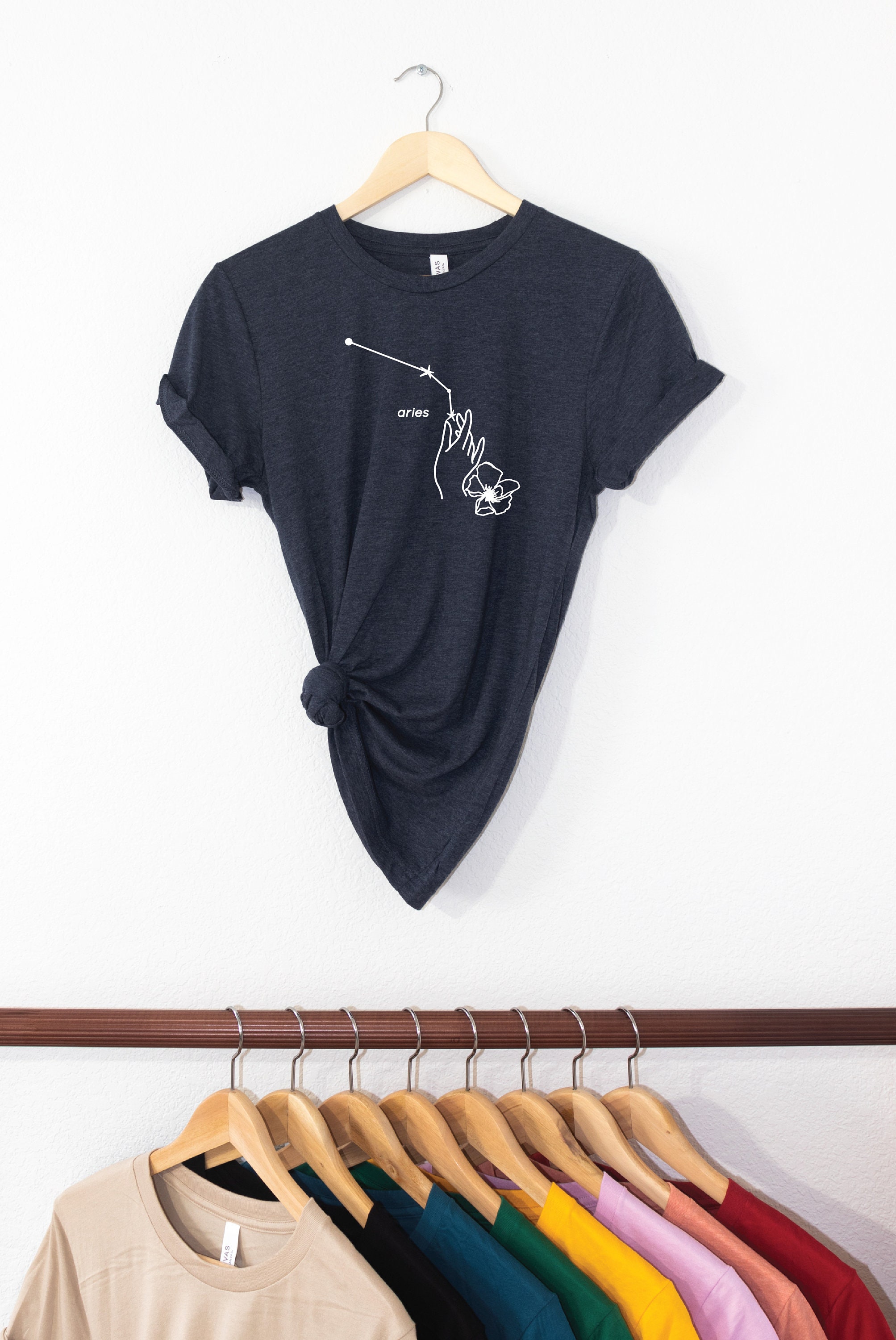 Aries T-Shirt, Zodiac Signs Astrology Ram Horoscope Shirt, Constellation Tshirt, Celestial Tshirt