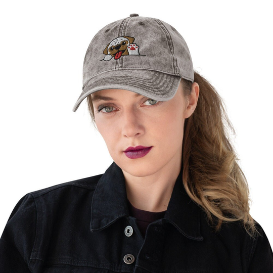 Pug Dad Hat/Vintage Style Baseball Cap Gift Lover Funny Cute Kawaii Mama Clothes Outfit