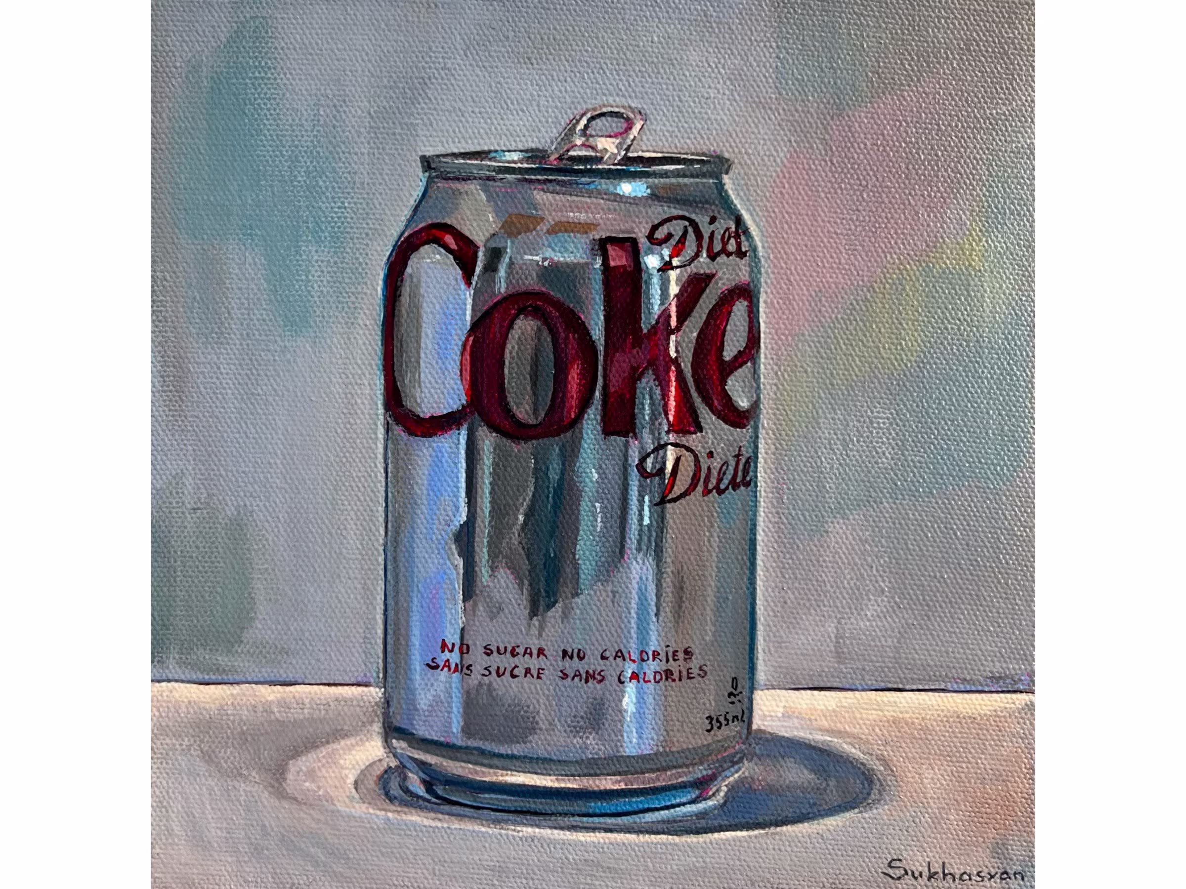 Archival Giclée Print Of The Original Acrylic Painting On Canvas Still Life With Diet Coke By Sukhasyan