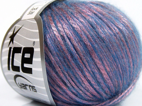 8Pk Rock Star Yarn, Merino Wool Blend 4 Medium Worsted, Lilac, Pink, Lavender, Wholesale Discount Rock Star 65506