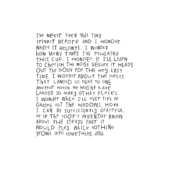 Home // Original Poetry Print 8x10 Art