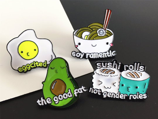 Hocus Soy Ramen Egg Pins Enamel Pin Label Hard Cute Kawaii Funny Birthday Gift For Her Anime Backpack Jeans Jacket Badge