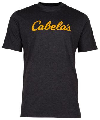 Cabela's Tri-Blend Script Logo Short-Sleeve T-Shirt for Men - Charcoal - 2XL