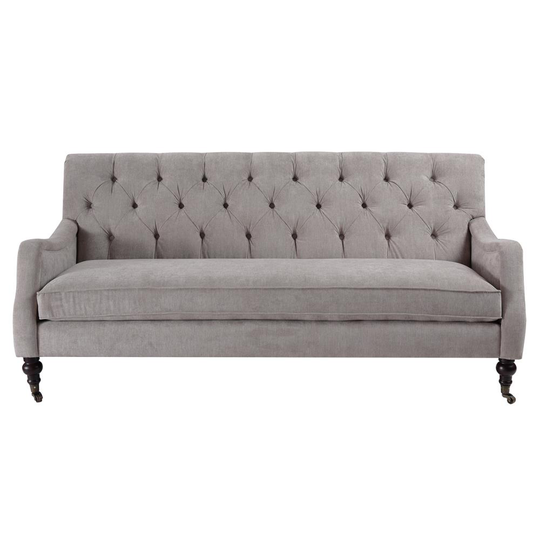 Jennifer Taylor Home Xander Glam Silver Grey Yarn Dyed Polyester/Blend Sofa in Gray | 63580-3-857