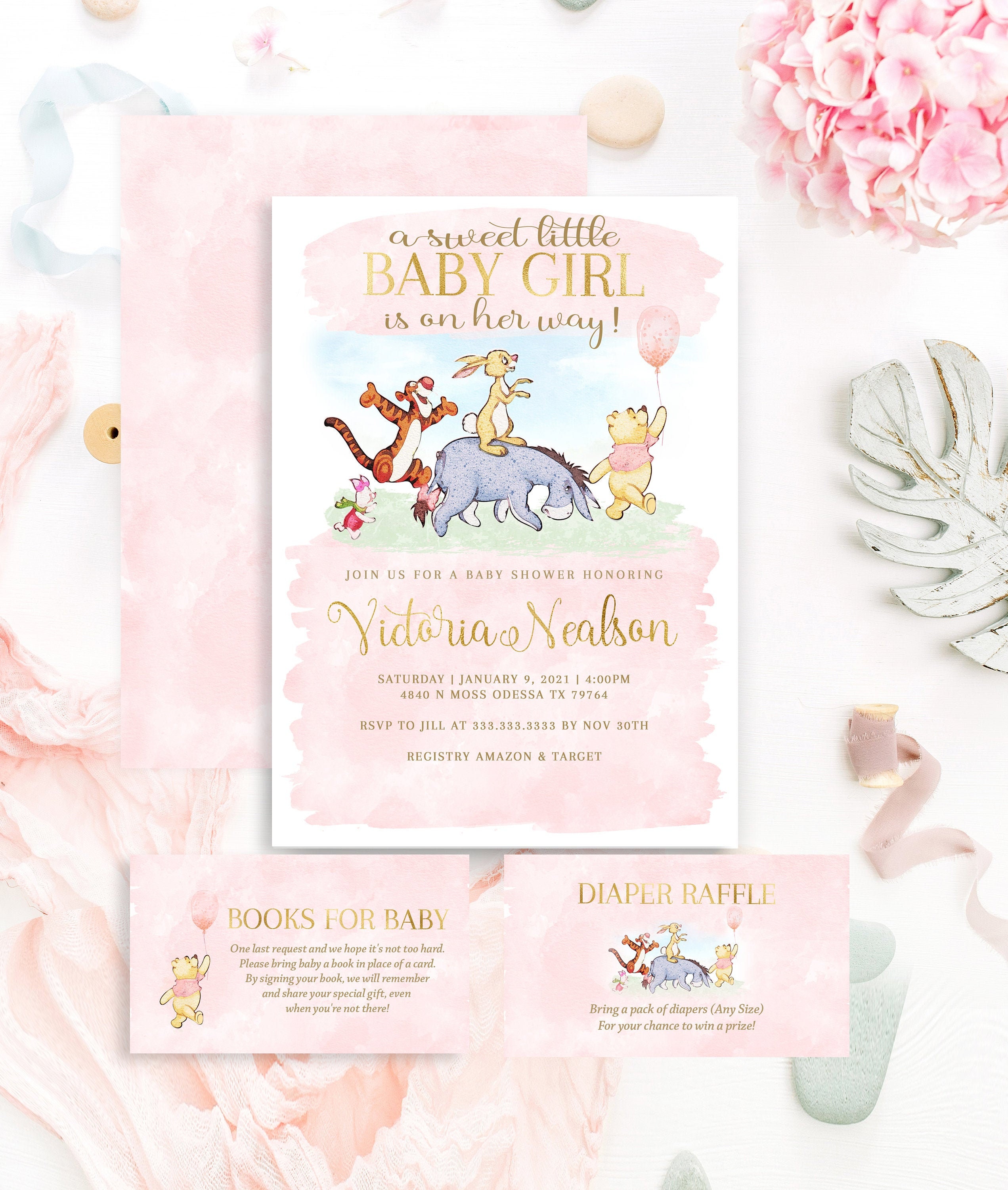 Winnie The Pooh Invitation, Baby Shower Invitations, Invitations Baby Shower #9