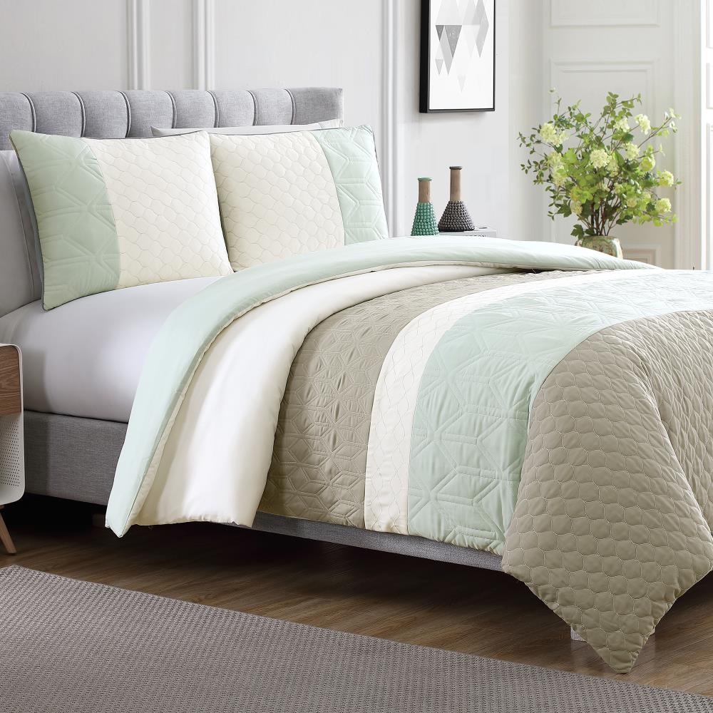 Amrapur Overseas Embellished duvet set Multi Multi Reversible Queen Duvet (Blend with Polyester Fill) | 3MFDVTFE-PLS-QN