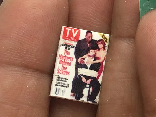 Dollhouse Miniature Tv Guide | Vintage I Magazines 112 Scale Accessories