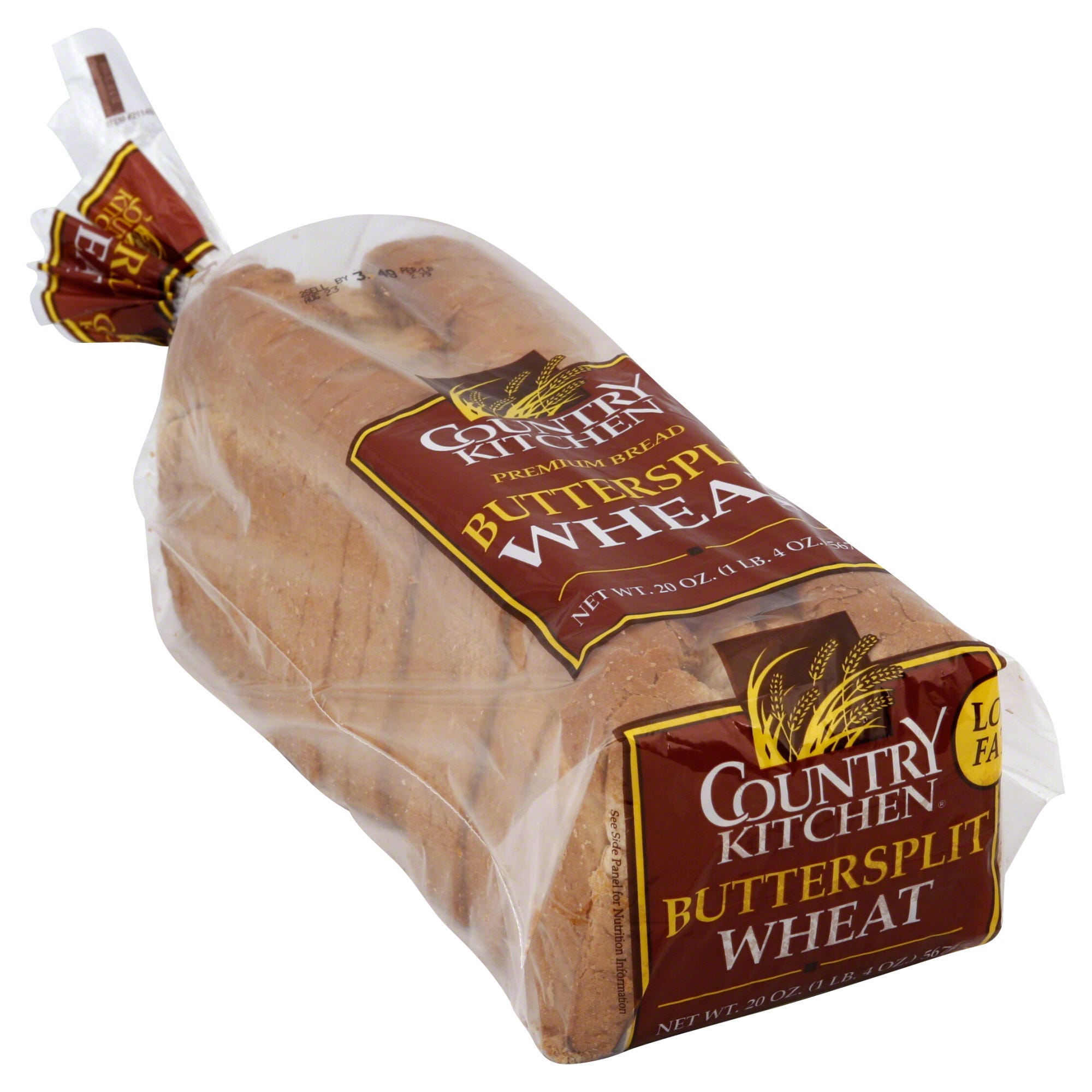Country Kitchen Bread, Butter Split Wheat - 20 oz