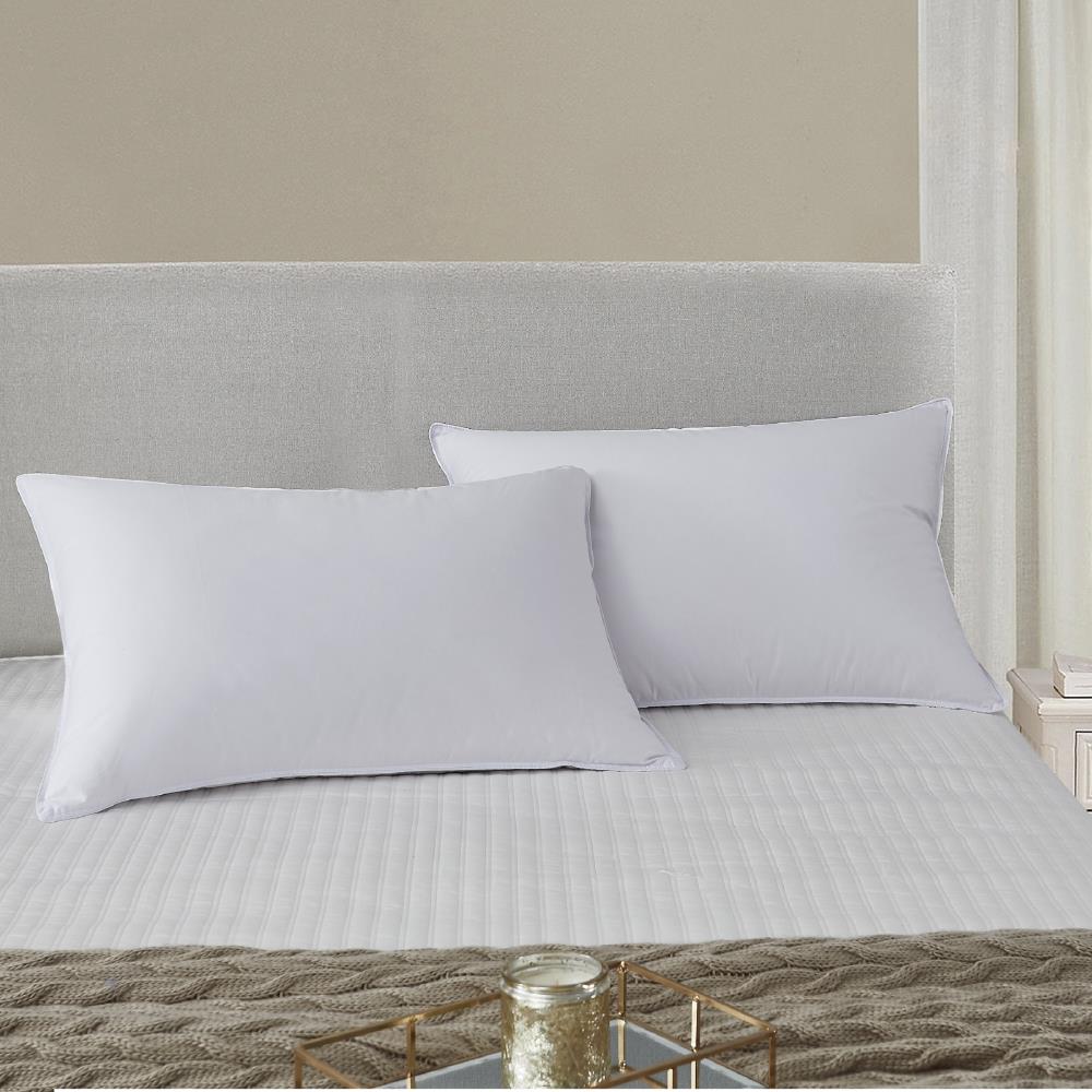 Scott Living 225 Thread Count Tencel Blend Bed Pillow 2-Pack Standard/Queen Medium Down Bed Pillow Polyester in White | SL222011K