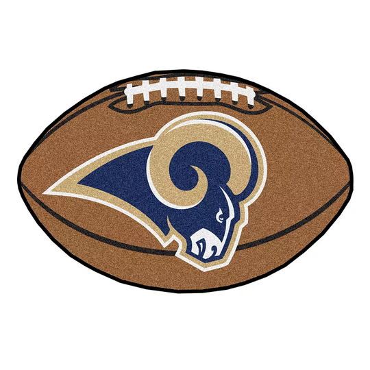 FANMATS Los Angeles Rams Football Rug, Multicolor