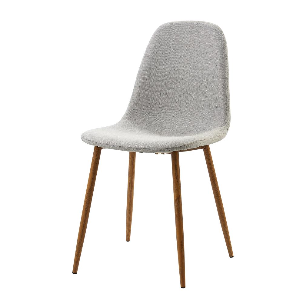 Versanora Set of 2 Minimalist Contemporary/Modern Polyester/Polyester Blend Upholstered Dining Side Chair (Metal Frame) in White | VNF-00025W
