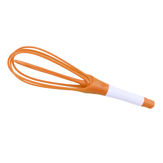 Plastic Manual Rotary Egg Beater Mixer Blender Cream Butter Whisk Kitchen Gadget - orange
