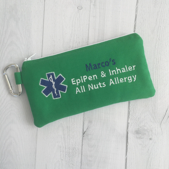 Medical Alert Pouch, Personalized Insulated Epipen Case, Inhaler Epinephrine, Auto Injector Bag, First Aid Kit, Emergency Medication