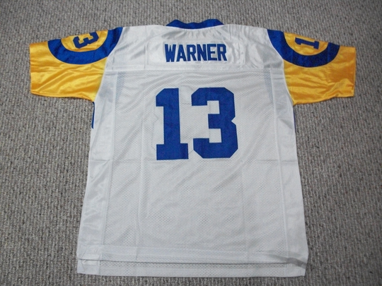 Kurt Warner Unsigned Custom St. Louis Rams White Sewn New Football Jersey Sze S-3xl
