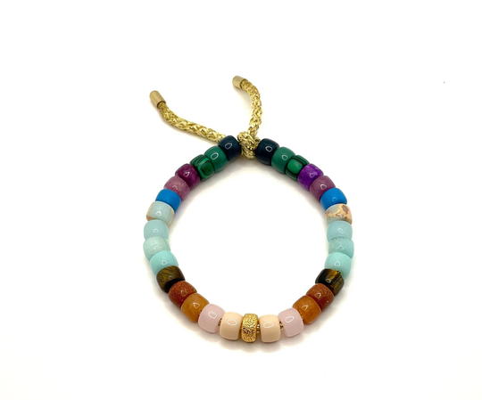 The Indy Bracelet | Gemstone Big Bead Pony