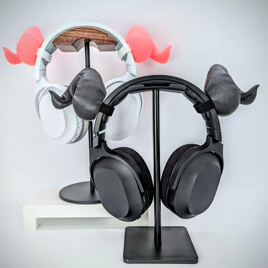 Ram Horns Headset Attachment, Curved Horn For Headphones, Cosplay, Streamer, Gamer Accessories