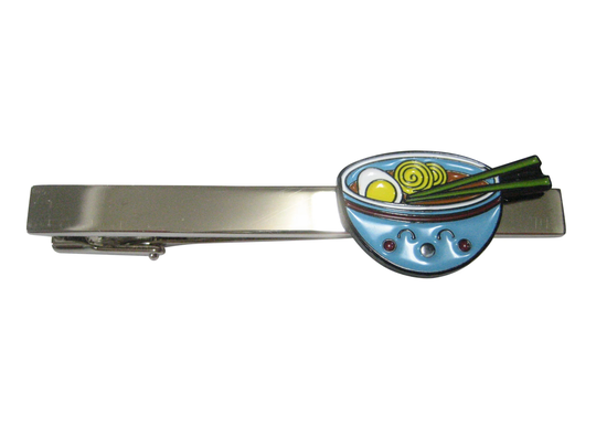 Colorful Happy Ramen Noodle Bowl Tie Clip