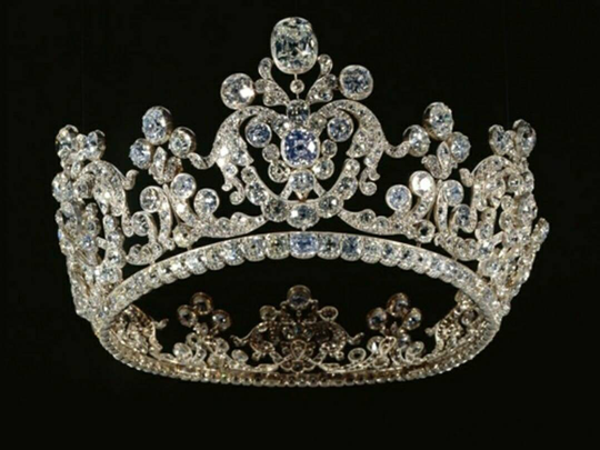Vintage Reproduction 925 Sterling Silver Cz Zircon Queen Pauline Royal Tiara For Her/Women/ Wedding/