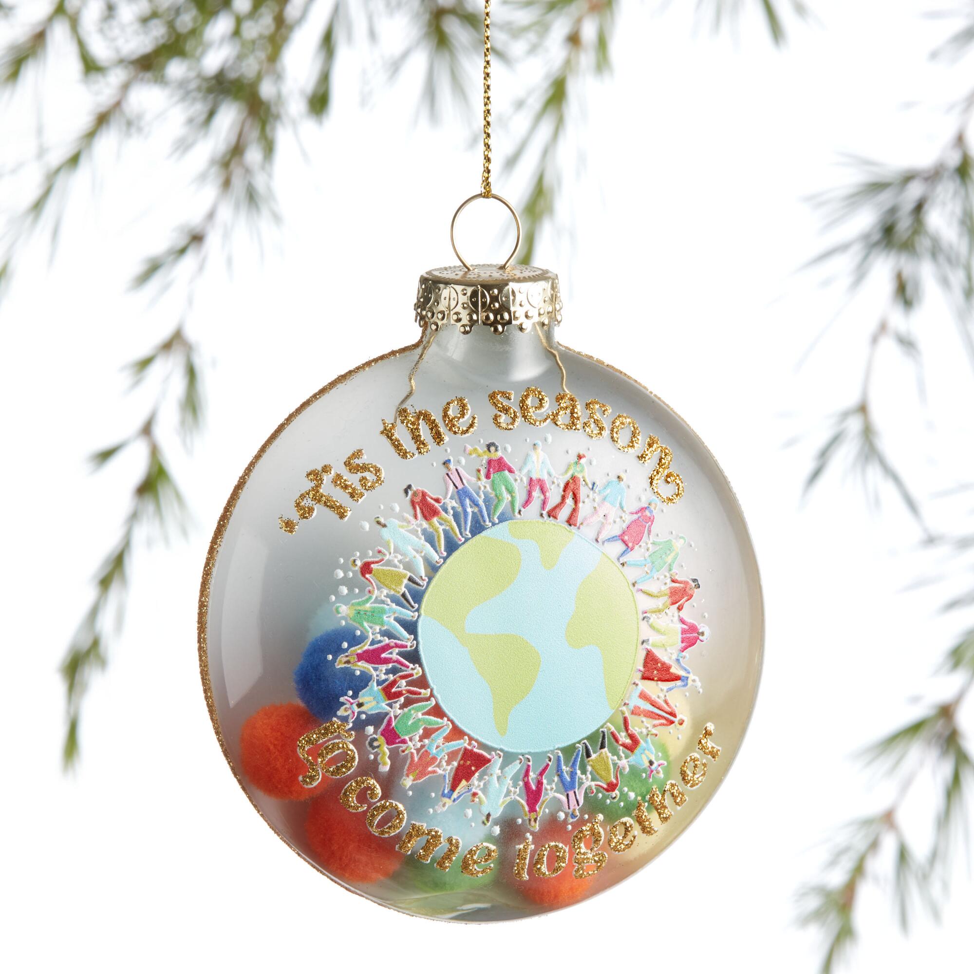 Glass Disc Come Together Ornament: Multi by World Market