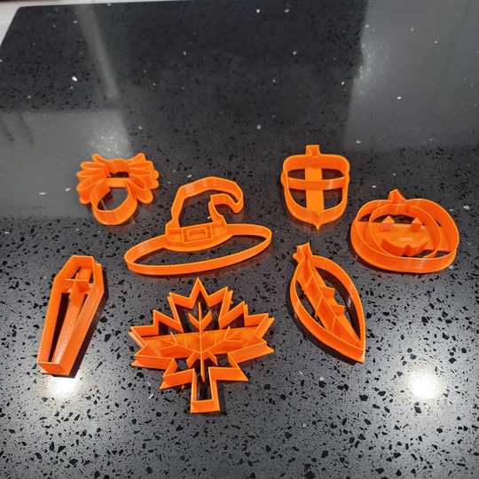 Halloween & Fall Season Cookie Cutter Set | 3D Printed Fondant Cookies