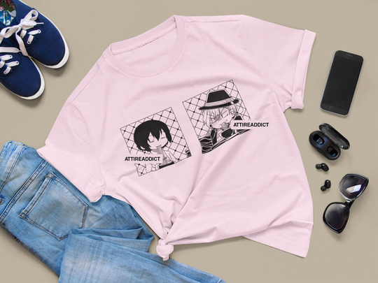 Chibi Dazai & Chuuya T-Shirt, Eating Ramen, Anime Shirt, Bungou Stray Dogs, The Port Mafia, Armed Detective Agency, Unisex