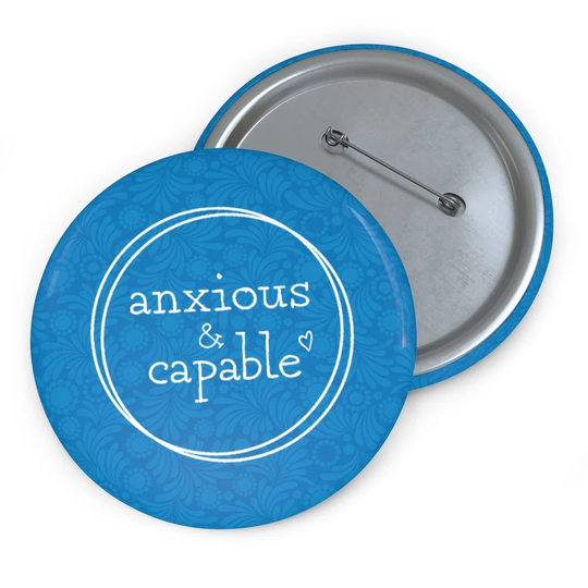Anxiety Pin Buttons, Mental Health Pin, Awareness, Support, Swag, Gift For Friend, Stop The Stigma