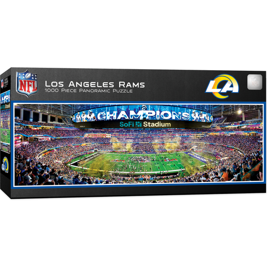 MasterPieces 1000 Piece Sports Jigsaw Puzzle - NFL Los Angeles Rams Center View Panoramic - 13"x39"