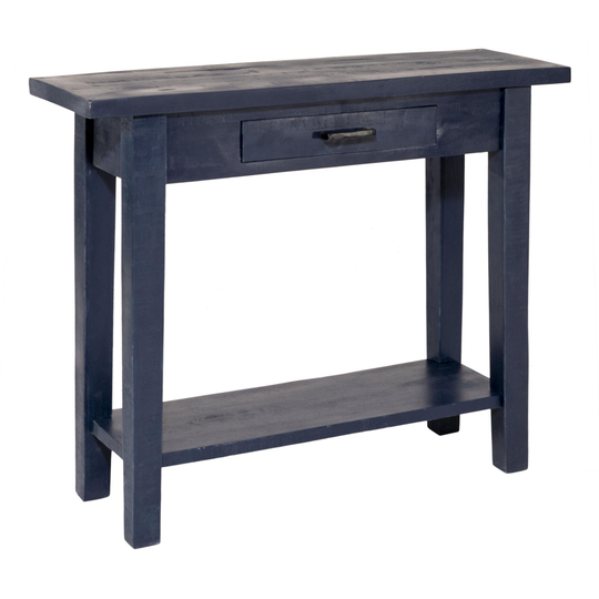 Antique Navy Blue Wood Leigh Console Table by World Market