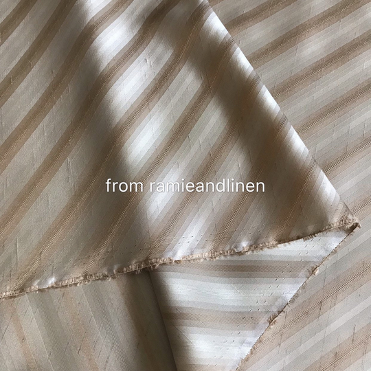 Silk Fabric, Yarn Dyed Rayon Blend Douppion Twill Satin Half Yard By 50" Wide