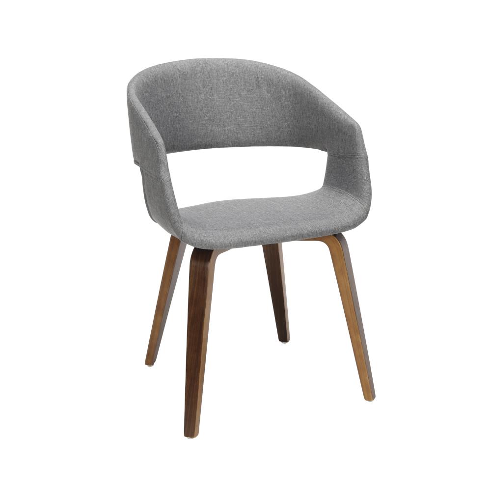 OFM Set of 2 161 Collection Traditional Polyester/Polyester Blend Upholstered Dining Side Chair (Wood Frame) in Gray | 161-FACC-GRY-2
