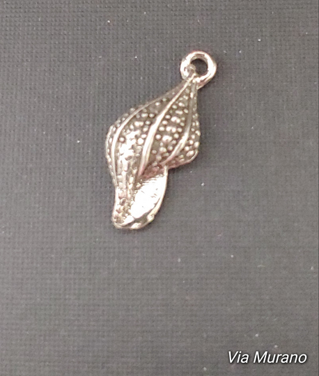 Limited Edition Sterling Silver Sea Shell Charm Measuring 11mmx22mm. Weight Of Is 2.38 Grams