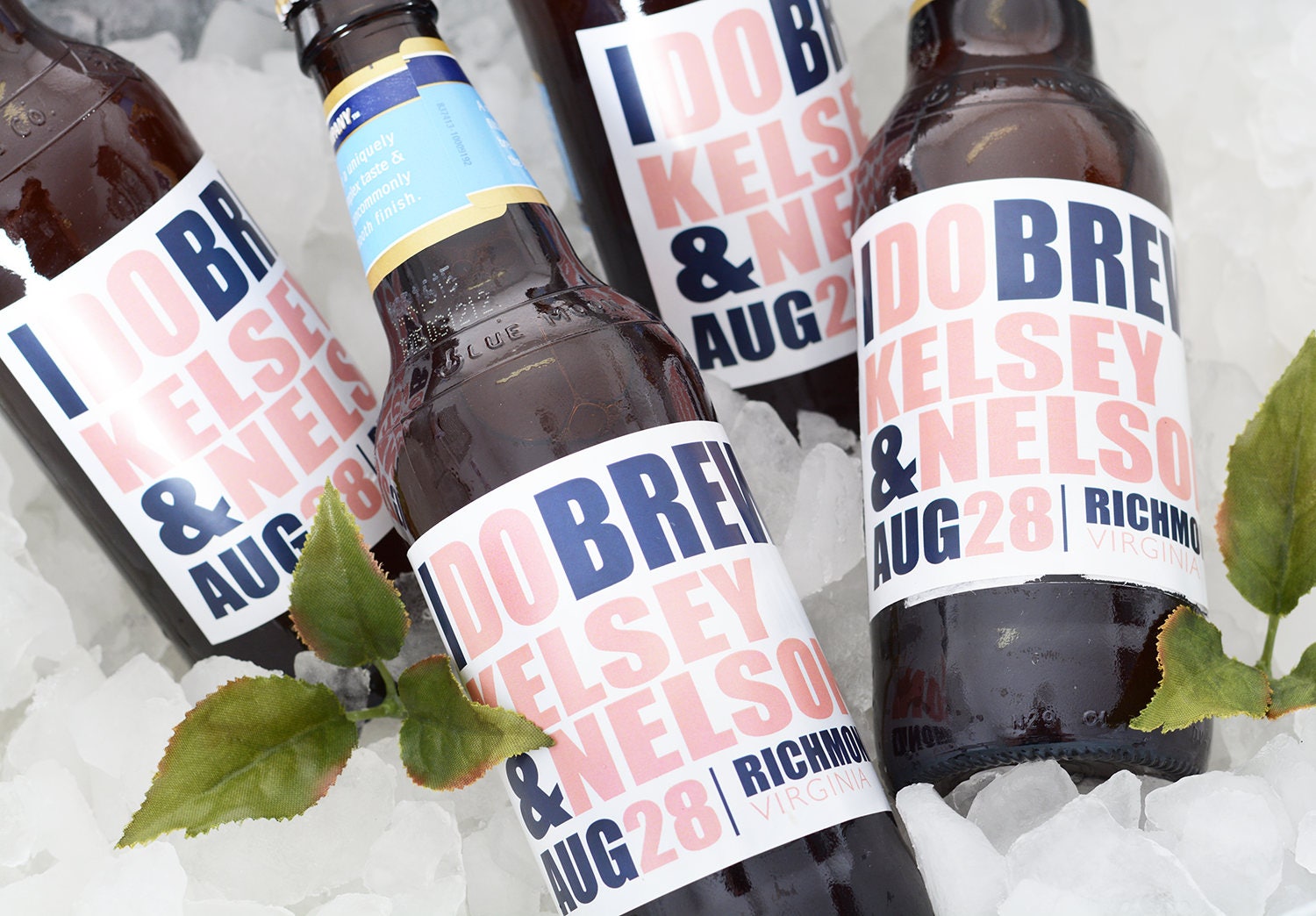 I Do Brew Labels, Custom Wedding Beer Bottle Label, Waterproof Sticker, Label #wdibw-189