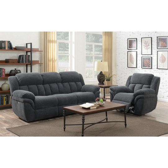 Picket House Furnishings Celeste Modern Polyester/Polyester Blend Carbon Living Room Set in Gray | UST13931052P