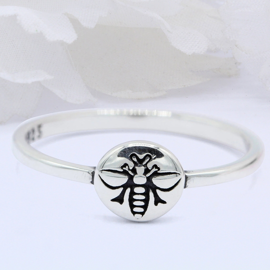 6mm Midi Ring Bee Plain Band Thumb Trendy New Design Solid 925 Sterling Silver Celtic Black Oxidized