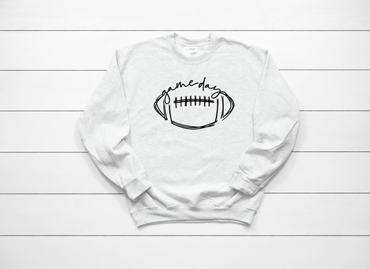 Game Day Football Drawing Heavy Blend Crewneck Sweatshirt Sweater, Gift For Fan, Mom Squad