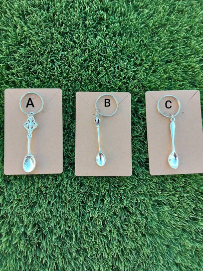 Royal Crown Mini Spoon Keychain, Silver Keychain