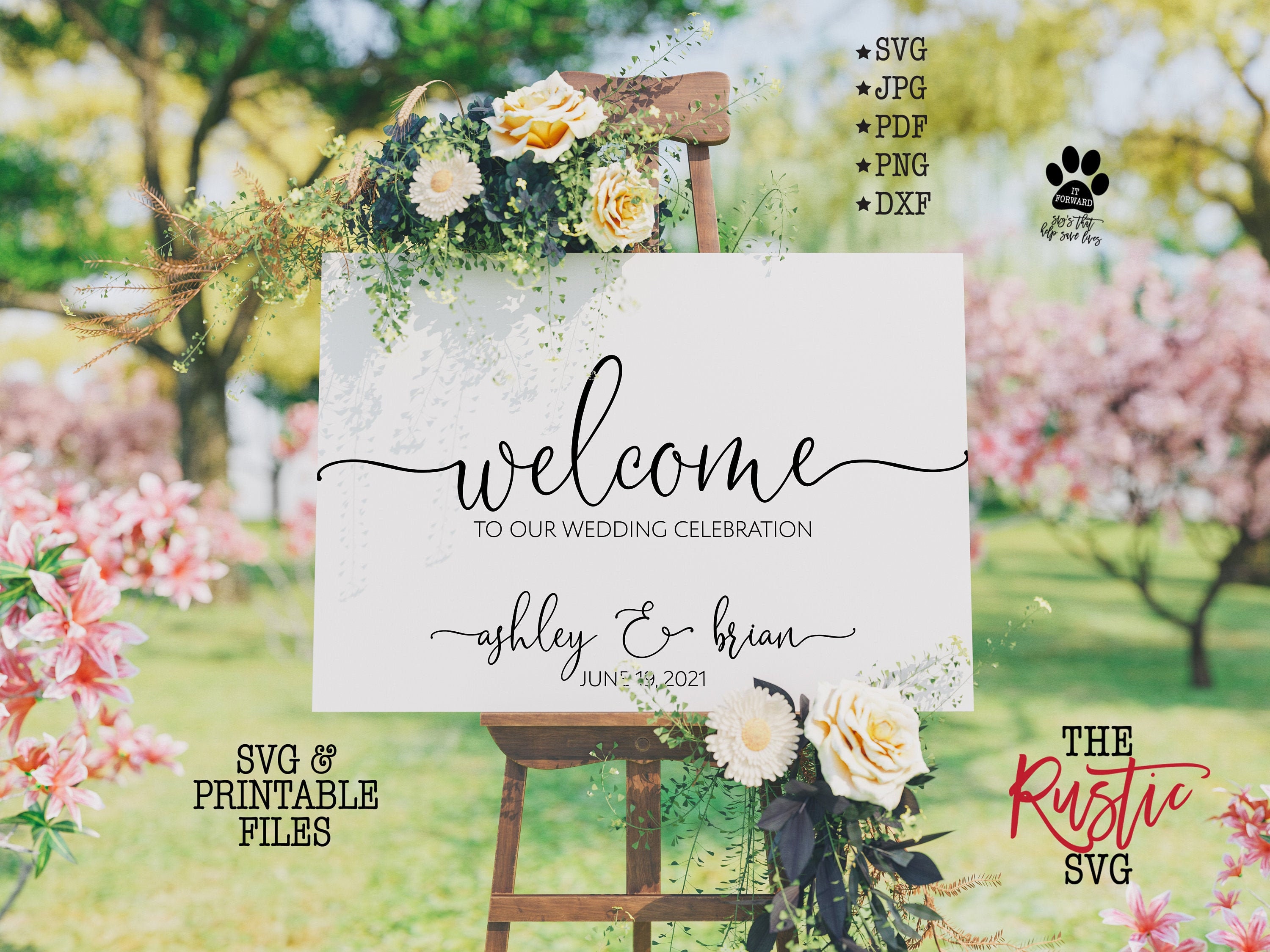 Printable Wedding Celebration Sign, Welcome To Our Celebration, Personalized Sign, Svg, Jpg, 027