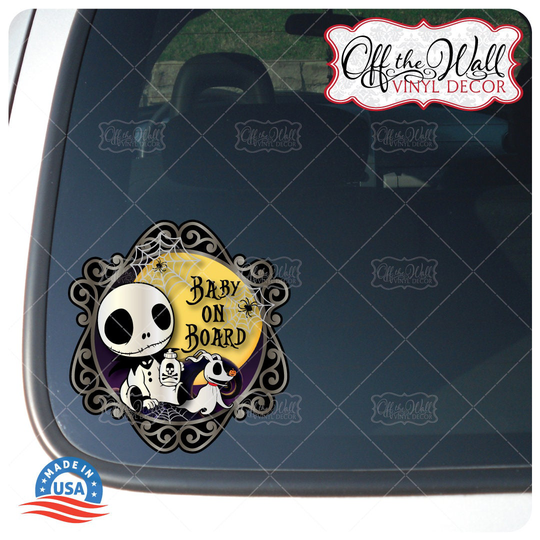 Baby On Board | Awareness Sign Printed Die-Cut Vinyl Or Suction Cup J & Z