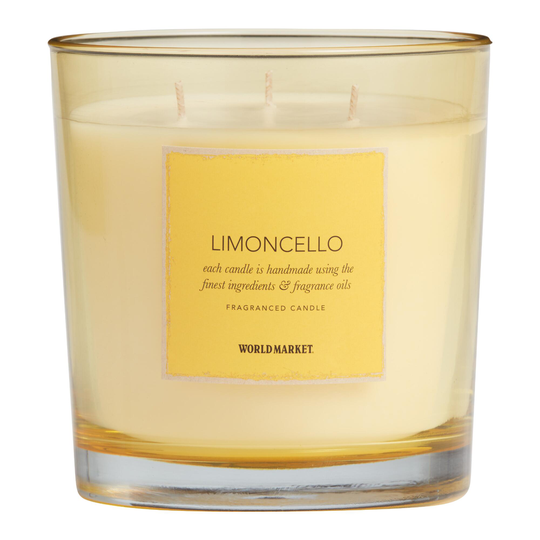 Limoncello 3 Wick Scented Candle: Yellow - Scented Wax by World Market