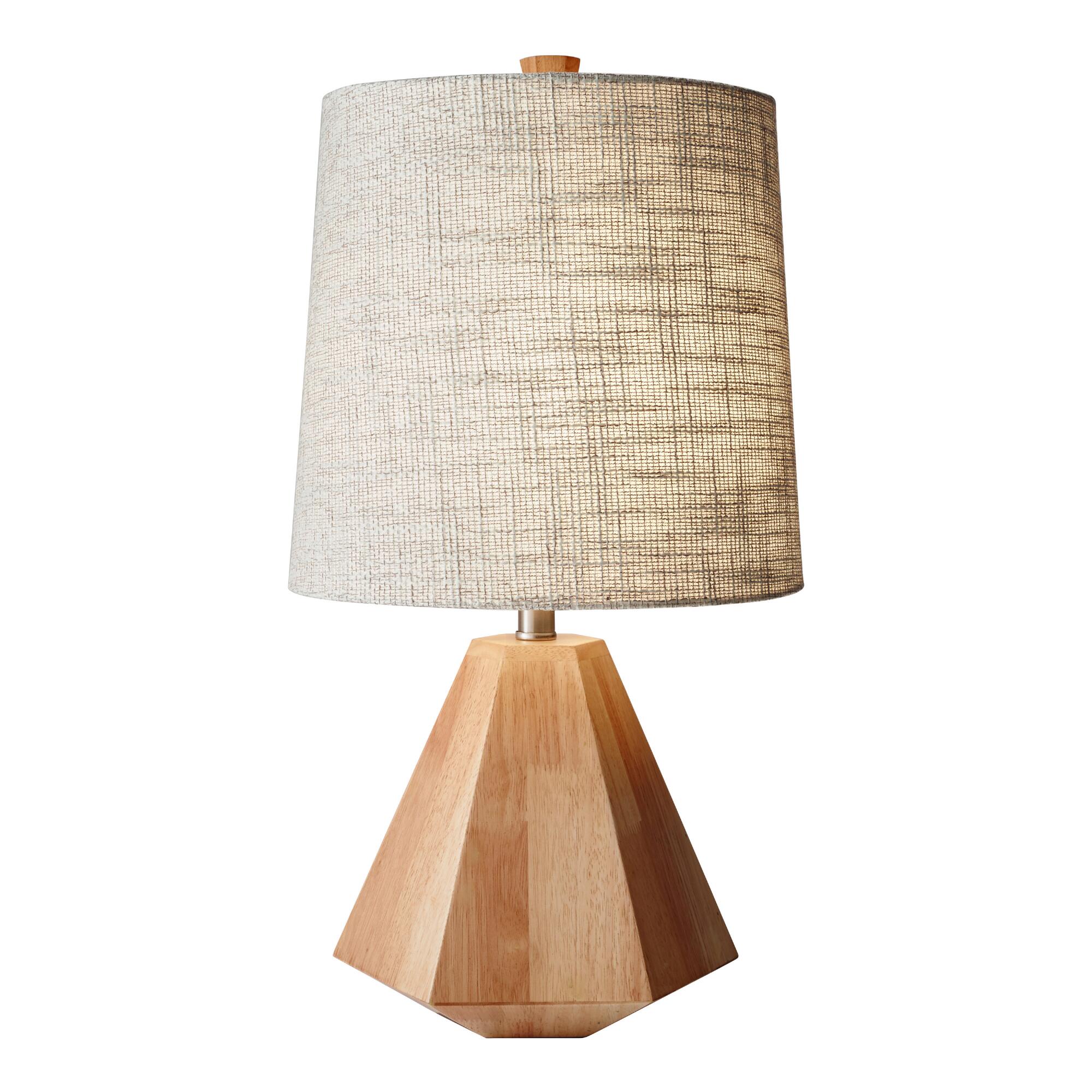Birch Wood Geometric Kalish Table Lamp by World Market