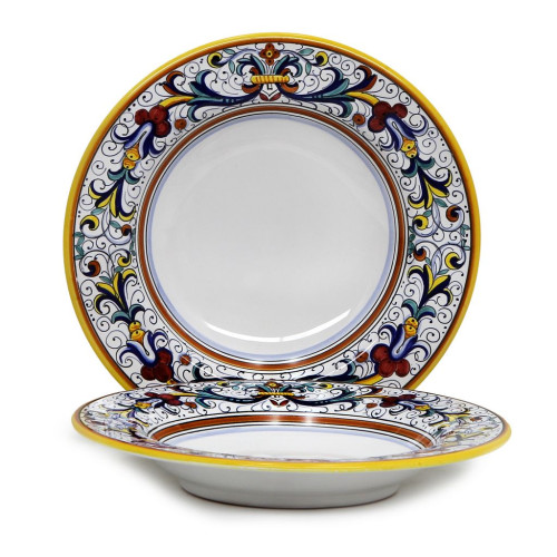 Deruta of Italy Ricco Deruta Rim Pasta Soup Plate (White Center) 10.5 in Round