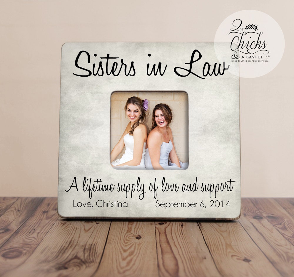 Sister in Law Picture Frame, Personalized Wedding Gift