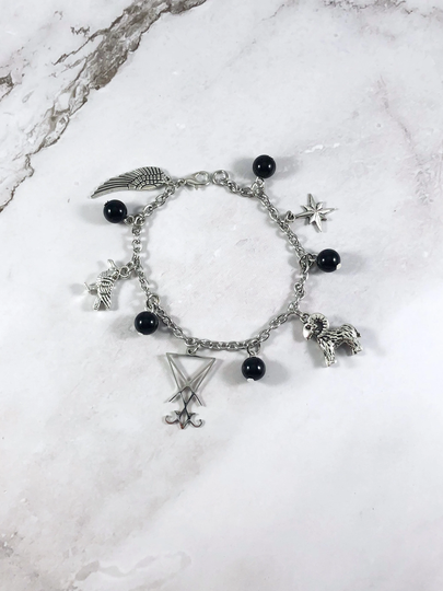 Lucifer Charm Bracelet, Deity Jewelry