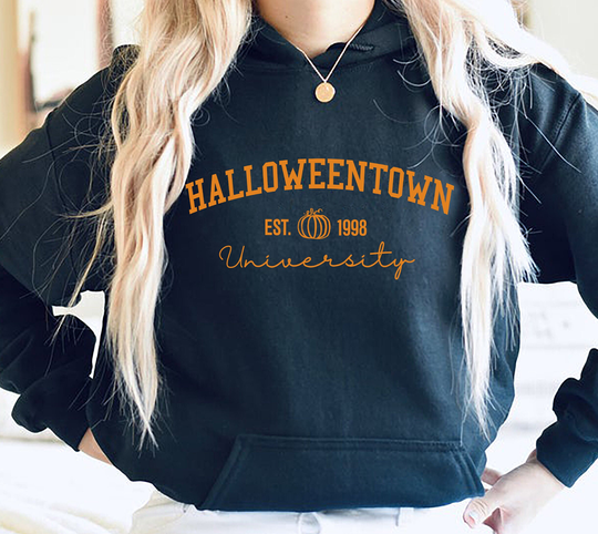 Halloweentown University Hoodie, Unisex Heavy Blend Hooded Sweatshirt, Halloween Hoodie, 1998, Fall Holiday Apparel